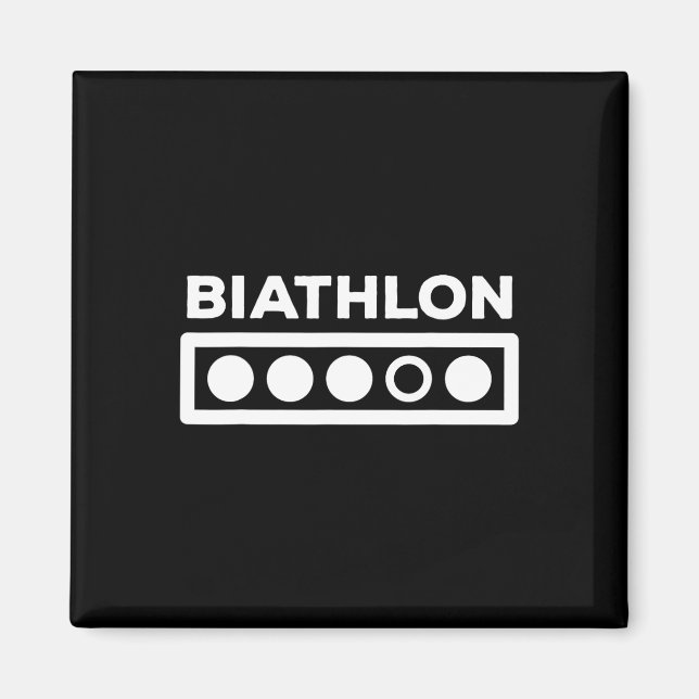Biathlon Shooting Range Gift - Wintersport Biath Magnet (Vorne)