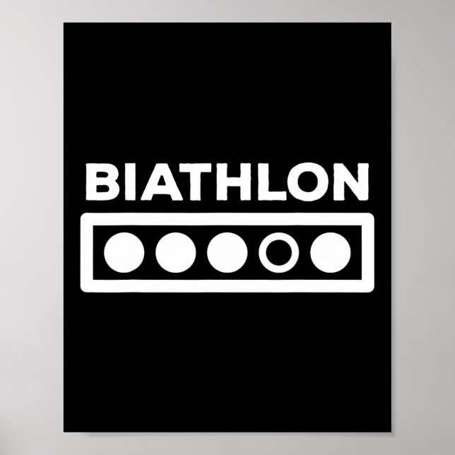 Biathlon Shooting Range Gift - Wintersport Biath Poster (Vorne)