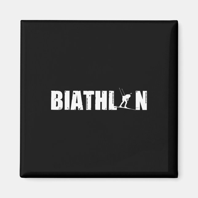 Biathlon Ski De Fond Biathlones Magnet (Vorne)