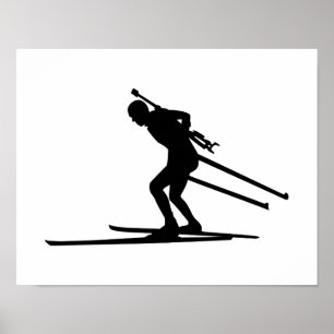Biathlon Ski Poster