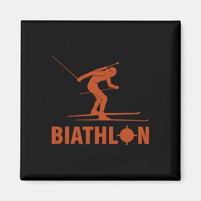 Biathlon Ski Wintersport Langlaufski Magnet (Vorne)
