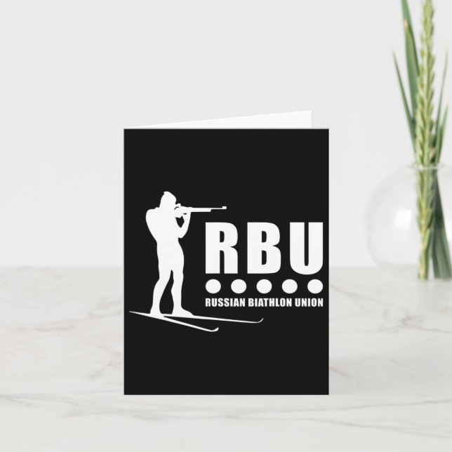 Biathlon Skier Wintersport Langlaufloipe Karte (Vorderseite)