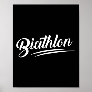Biathlon Skifahren Biathlete Shooting Poster