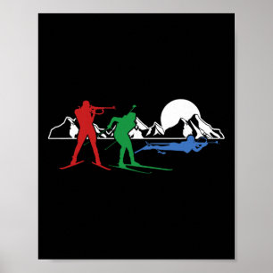 Biathlon Skisport Wintersport Skilanglauf Schneesc Poster