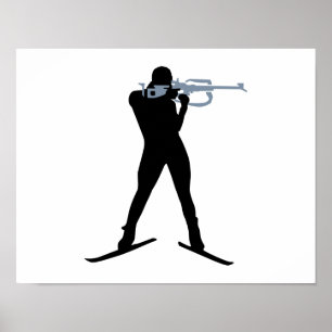 Biathlon sport poster