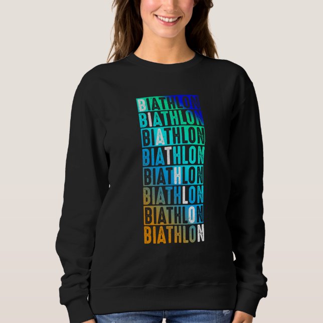 Biathlon sport winter sports snow biathlete winter sweatshirt (Vorderseite)