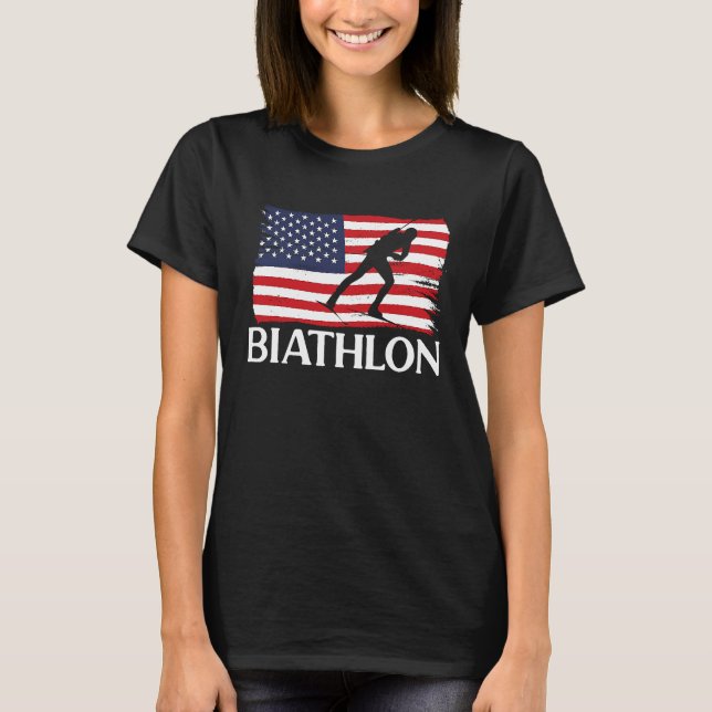 Biathlon Target Skiing Biathlete Shooting Sports C T-Shirt (Vorderseite)