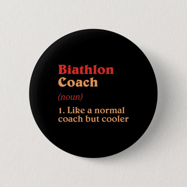 Biathlon-Trainer Definition Sonniges Biathlete Spa Button (Vorderseite)