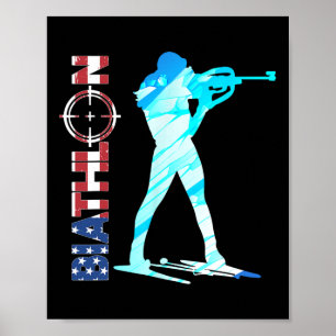 Biathlon Usa Flag Apparel American Cross Country S Poster
