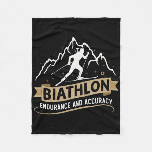 Biathlon Winter Skifahren Rafelschießen Biath Fleecedecke