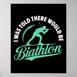 Biathlon Winter Skifahren Rafelschießen Biath Poster