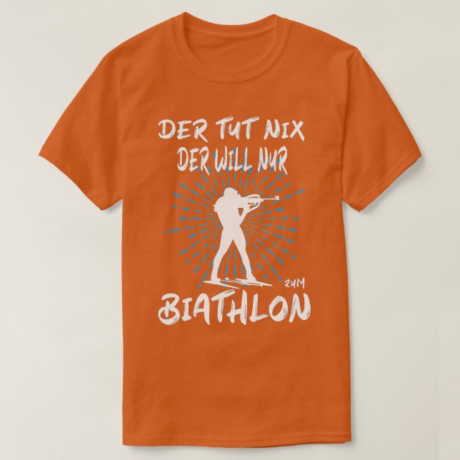 Biathlon Winter Sport Biathlet Lugano Gestern und  T-Shirt (Design vorne)