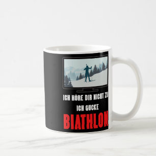 Biathlon Winter Sport Design Sprichwort Ski Skier Kaffeetasse