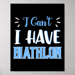 Biathlon Winter Sportathlet Shooting Player Ski Poster