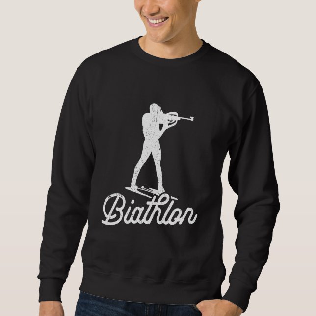 Biathlon Winter Sports Snow Biathlete Cross Countr Sweatshirt (Vorderseite)
