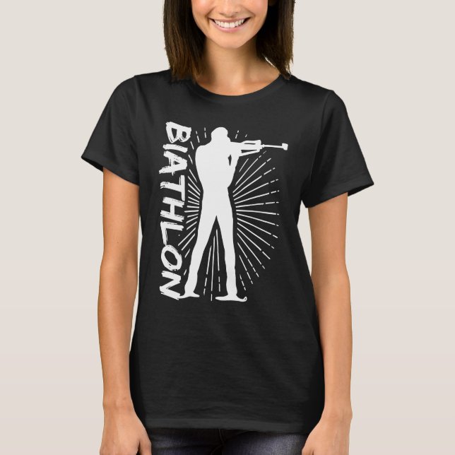 Biathlon Winter Sports Snow Biathlete Cross Countr T-Shirt (Vorderseite)
