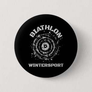 Biathlon Winter Sportziel Button
