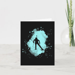 Biathlon Wintersport Design für Sportler Karte