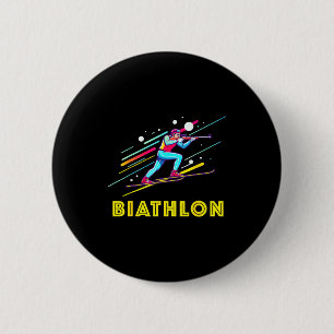 Biathlon-Wintersport Langlauf Button