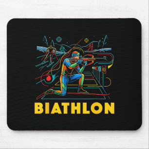 Biathlon-Wintersport Langlauf Mousepad