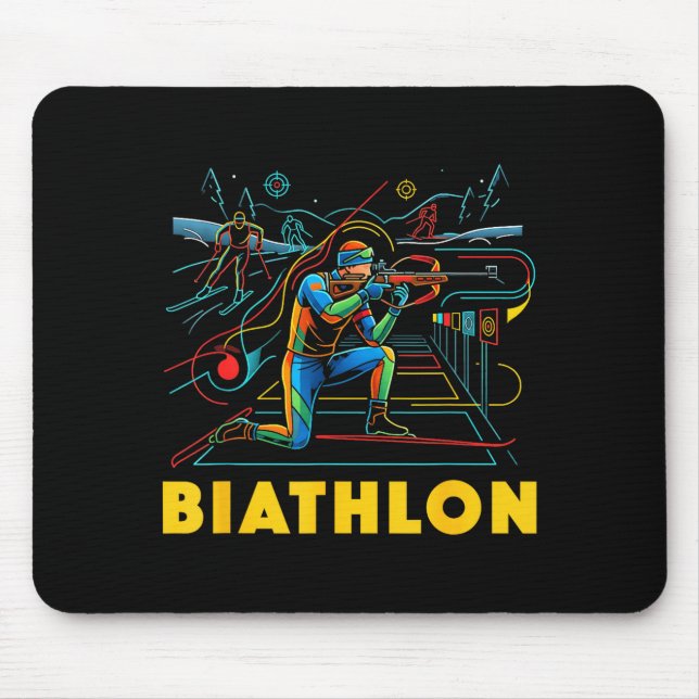 Biathlon-Wintersport Langlauf Mousepad (Vorne)