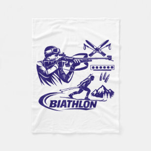 Biathlon-Wintersport Skilanglauf Fleecedecke