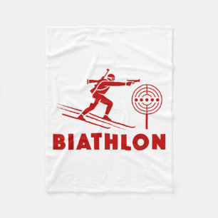 Biathlon-Wintersport Skilanglauf Fleecedecke