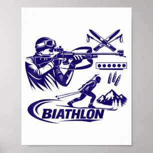 Biathlon-Wintersport Skilanglauf Poster