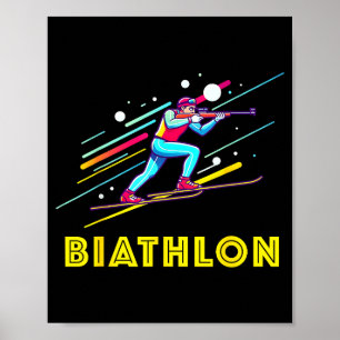 Biathlon-Wintersport Skilanglauf Poster