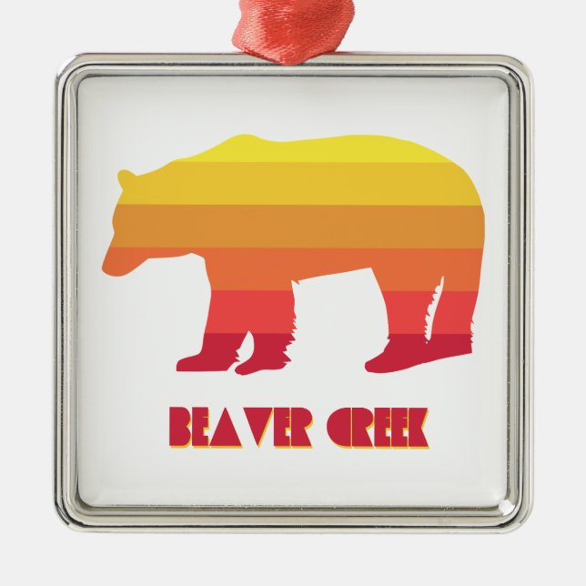 Biaver Creek Colorado Regenbogenbär Ornament Aus Metall (Vorne)