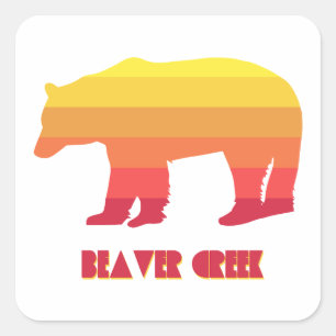 Biaver Creek Colorado Regenbogenbär Quadratischer Aufkleber