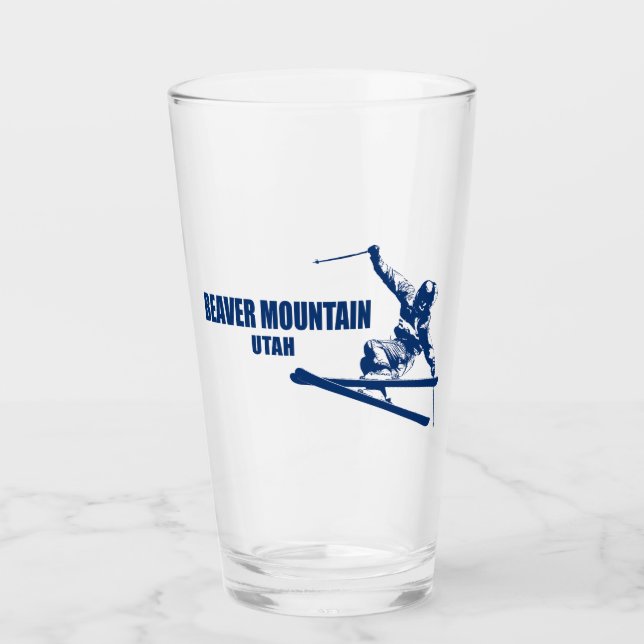 Biaver Mountain Resort Utah Skier Glas (Vorderseite)
