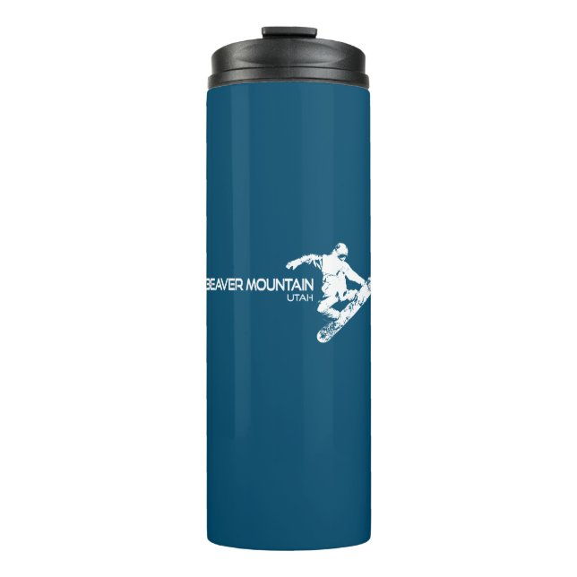 Biaver Mountain Resort Utah Snowboarder Thermosbecher (Vorderseite)