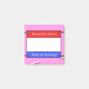 Bib-Nummer des Laufenden Post-it Klebezettel