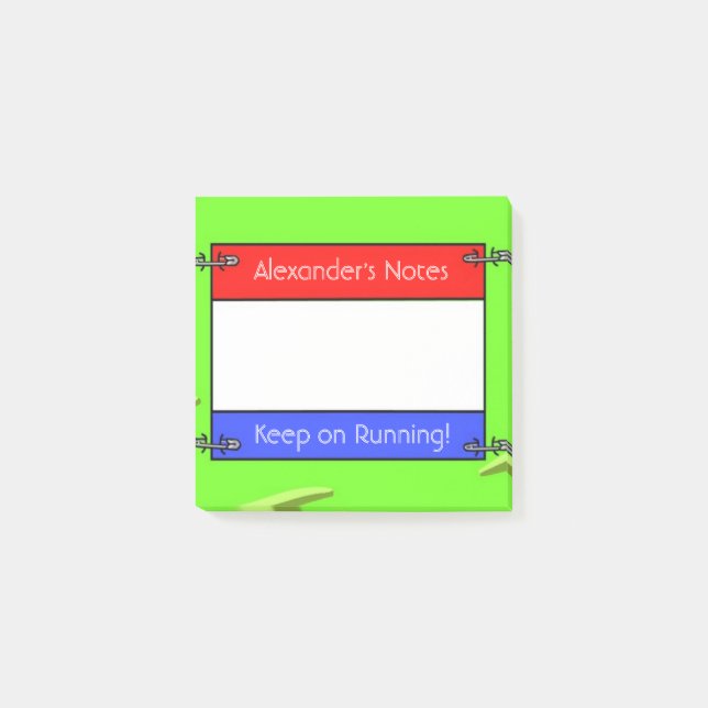 Bib-Nummer des Teilnehmers Post-it Klebezettel (Vorderseite)