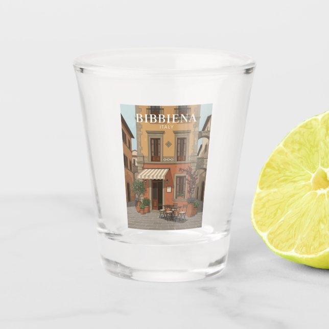 Bibbiena, Italien Schnapsglas (Vorderseite)
