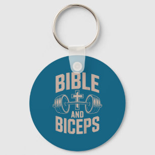 Bibel & Bizeps Fitnessstudio Christliches Workout Schlüsselanhänger