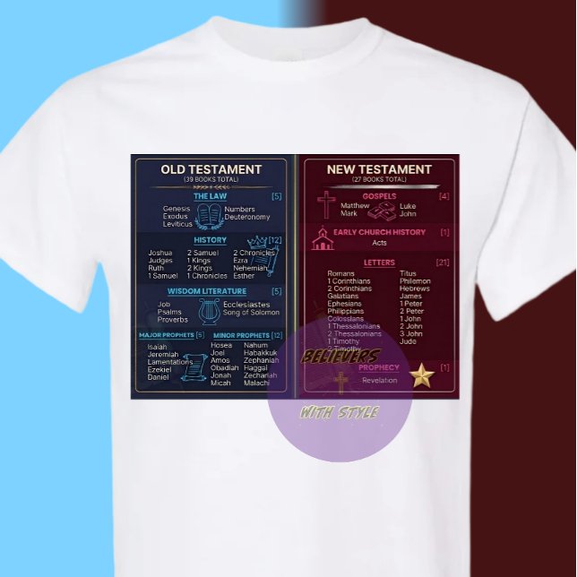 Bibel Bücher T-Shirt (Von Creator hochgeladen)