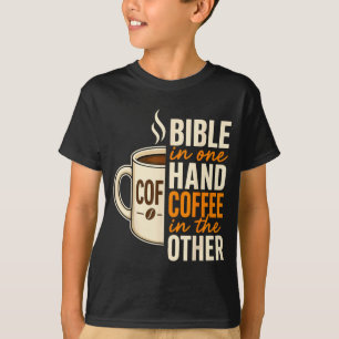 Bibel christlicher Glaube Kaffee Gebet Gläubiger T-Shirt