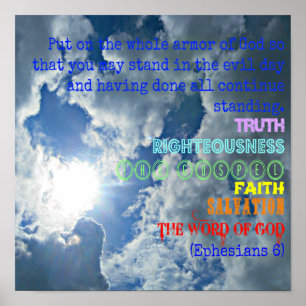 Bibel der Ephesianer Anbringen der ganzen Rüstung Poster