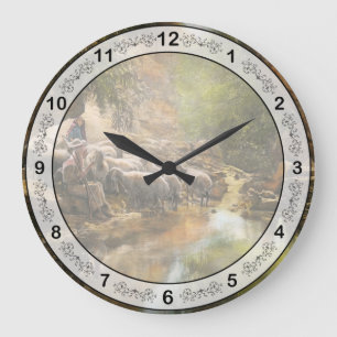Bibel - Der Herr ist mein Hirte - 1910 Große Wanduhr