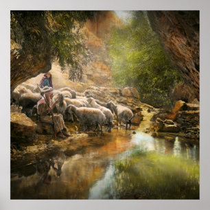 Bibel - der Lord ist mein Schäfer - 1910 Poster