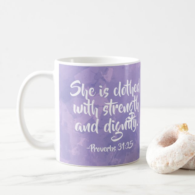 Bibel der Stärken-und Würde-Sprichwort-31 Tasse (Mit Donut)