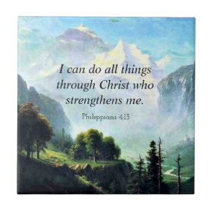 Bibel gießt, Phil 4:13, I can do all things. Fliese