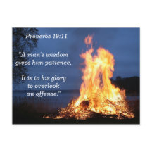 Bibel gießt Provers 19 11 Wisdom Temps