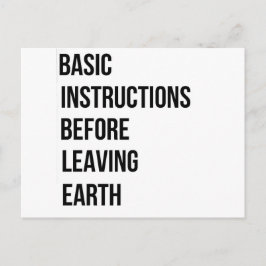 BIBEL: Grundanweisungen vor dem Verlass der Erde Postkarte