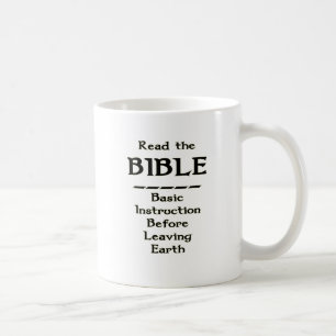 Bibel - grundlegende Anweisung, bevor Erde Kaffeetasse