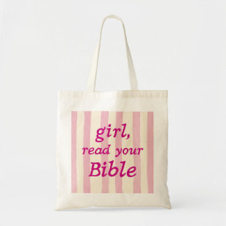 Bibel-Lesemunterung in rosa Schrift Damen Tragetasche