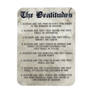 Bibel Matthew 5 Beatitudes Sermon auf dem Berg Magnet
