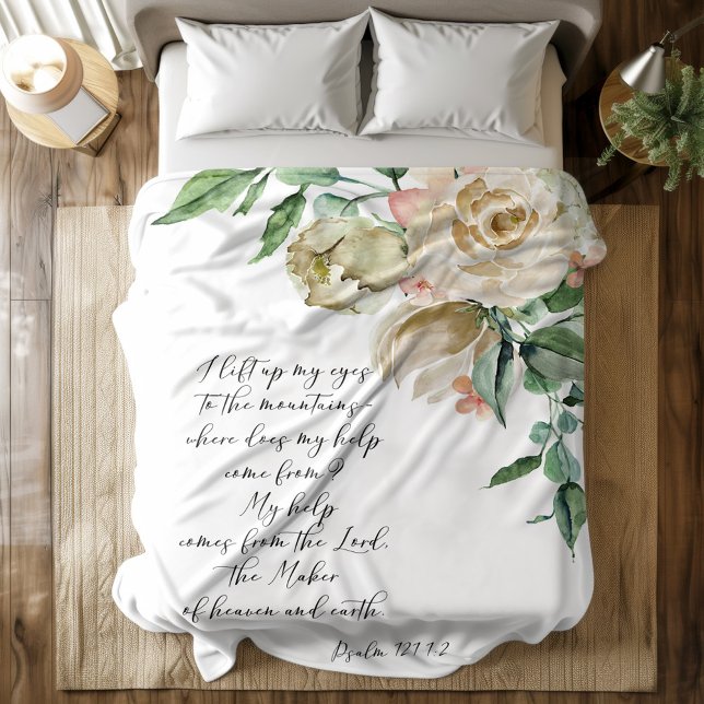Bibel mit Blumen Psalm Vlies Decke (Von Creator hochgeladen)